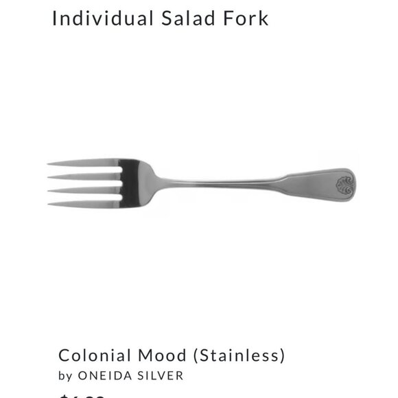 Set Of 3 Oneida deluxe Roger’s Silver Colonial Mood Stainless Steel Salad Forks - Picture 2 of 4